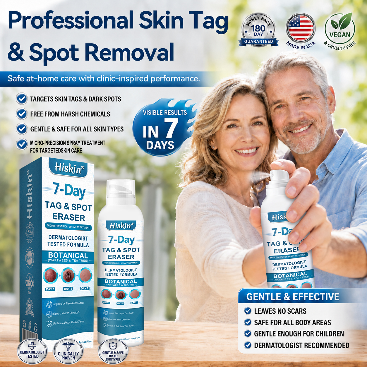 Official Brand Store | ✅💎 Hiskin® 7-Day Tag & Spot Eraser (Zero Pain, Zero Scars Precision Spray)